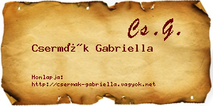 Csermák Gabriella névjegykártya