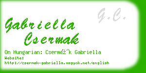 gabriella csermak business card